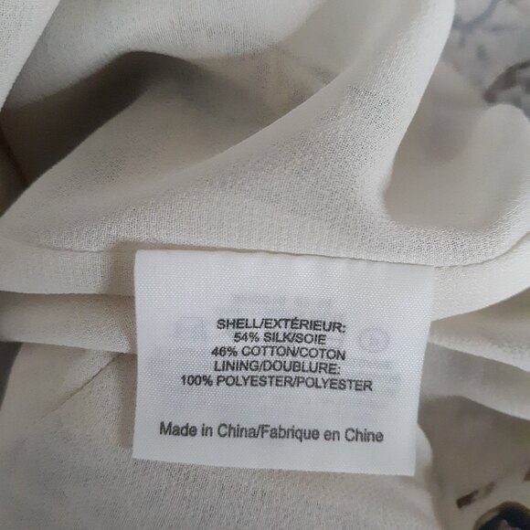 Tory Burch Silk & Cotton Blend Floral Sleeveless Blouse - Picture 6 of 7